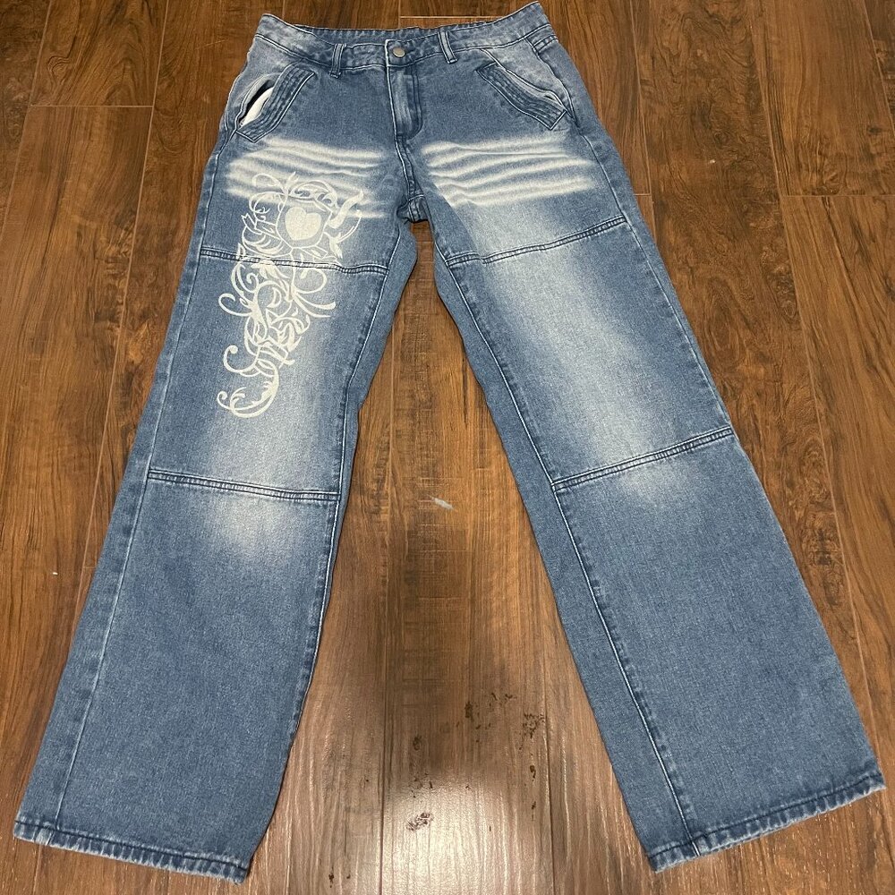 Washed Cargo Jeans